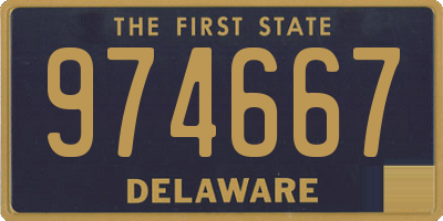 DE license plate 974667