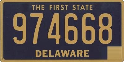 DE license plate 974668