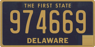 DE license plate 974669