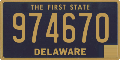 DE license plate 974670