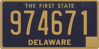 DE license plate 974671