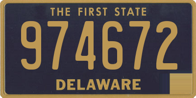 DE license plate 974672