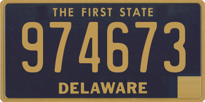 DE license plate 974673