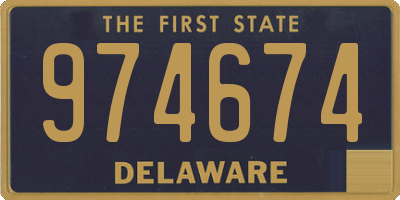 DE license plate 974674