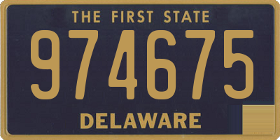 DE license plate 974675