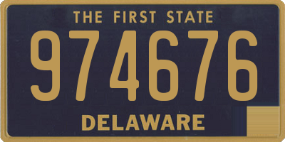 DE license plate 974676