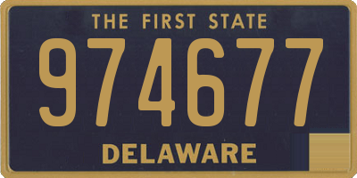 DE license plate 974677