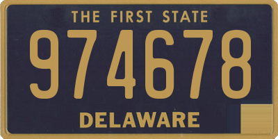 DE license plate 974678