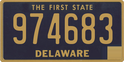 DE license plate 974683