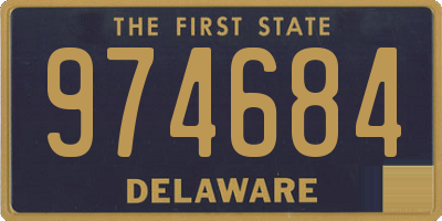 DE license plate 974684