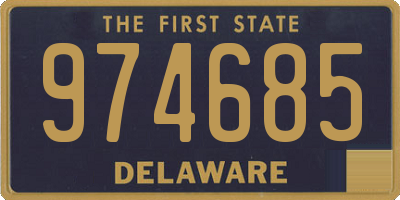 DE license plate 974685