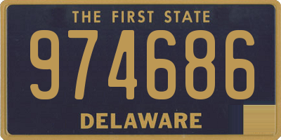 DE license plate 974686