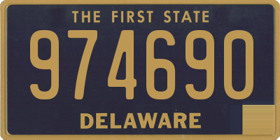 DE license plate 974690