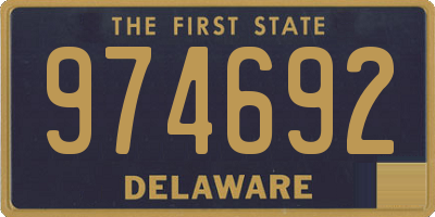 DE license plate 974692