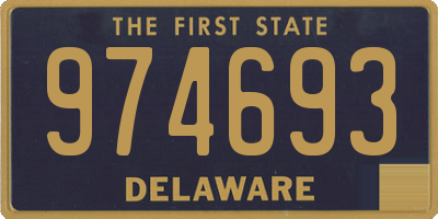 DE license plate 974693