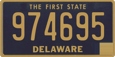 DE license plate 974695