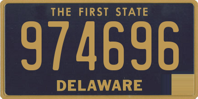 DE license plate 974696