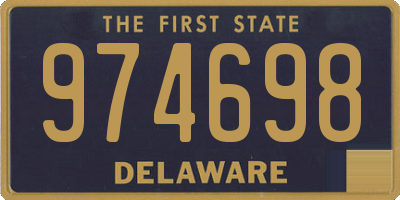 DE license plate 974698