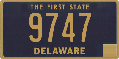 DE license plate 9747