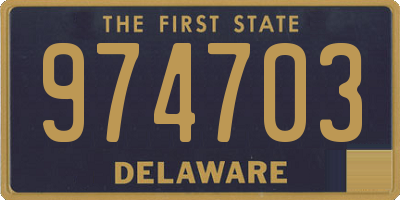 DE license plate 974703