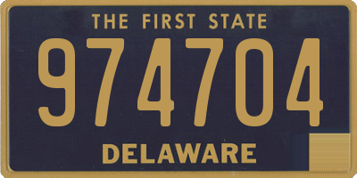 DE license plate 974704