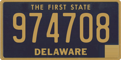 DE license plate 974708