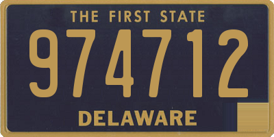 DE license plate 974712