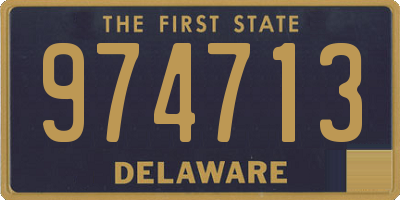 DE license plate 974713