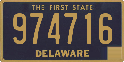 DE license plate 974716