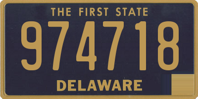 DE license plate 974718