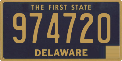 DE license plate 974720