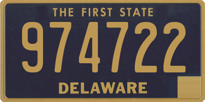 DE license plate 974722