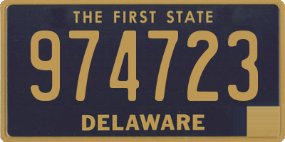 DE license plate 974723