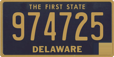 DE license plate 974725