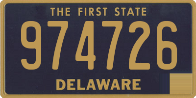 DE license plate 974726