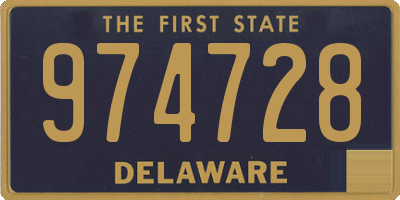 DE license plate 974728