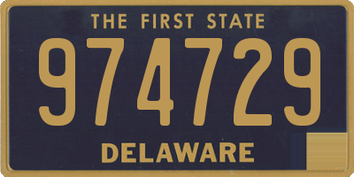 DE license plate 974729