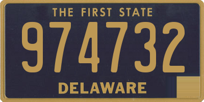 DE license plate 974732