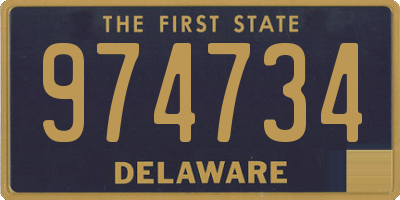 DE license plate 974734