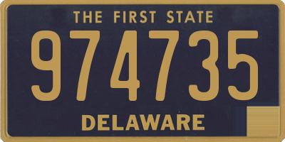 DE license plate 974735