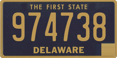 DE license plate 974738