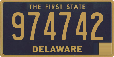 DE license plate 974742