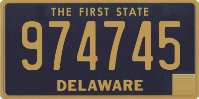 DE license plate 974745