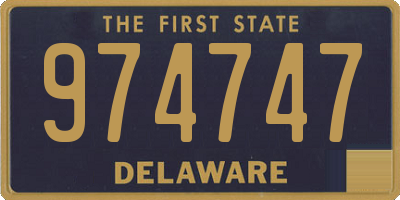 DE license plate 974747