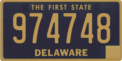 DE license plate 974748