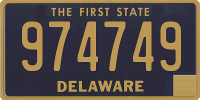 DE license plate 974749