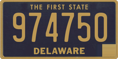 DE license plate 974750