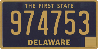 DE license plate 974753