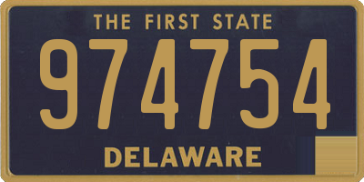 DE license plate 974754