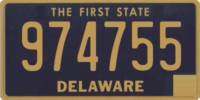 DE license plate 974755